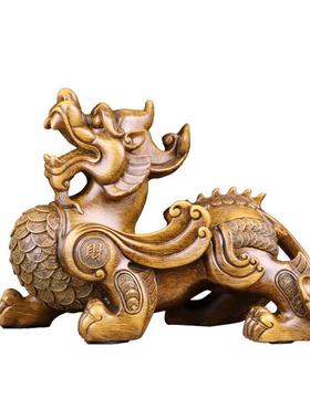 招财貔貅摆件一对貔貅工艺品玄关客厅酒柜办公室桌装饰品开业礼品