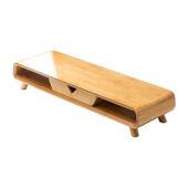 弧形电脑显示器增高架台式 电脑抬高架办公室桌上键盘置物收纳支架