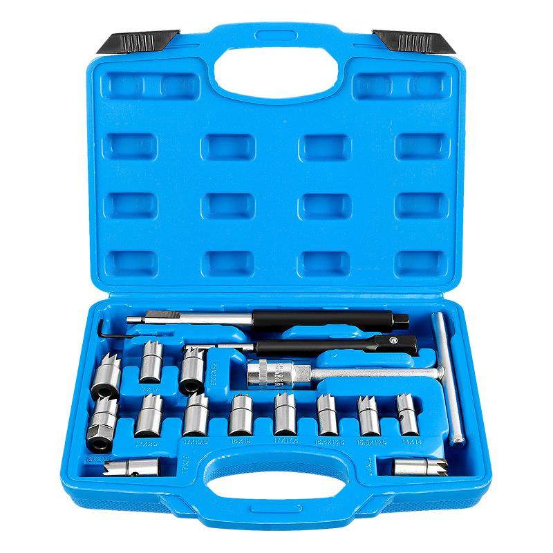 汽车柴油喷油嘴清理铰刀气门座清洁清洗修复工具喷油嘴座清除器组