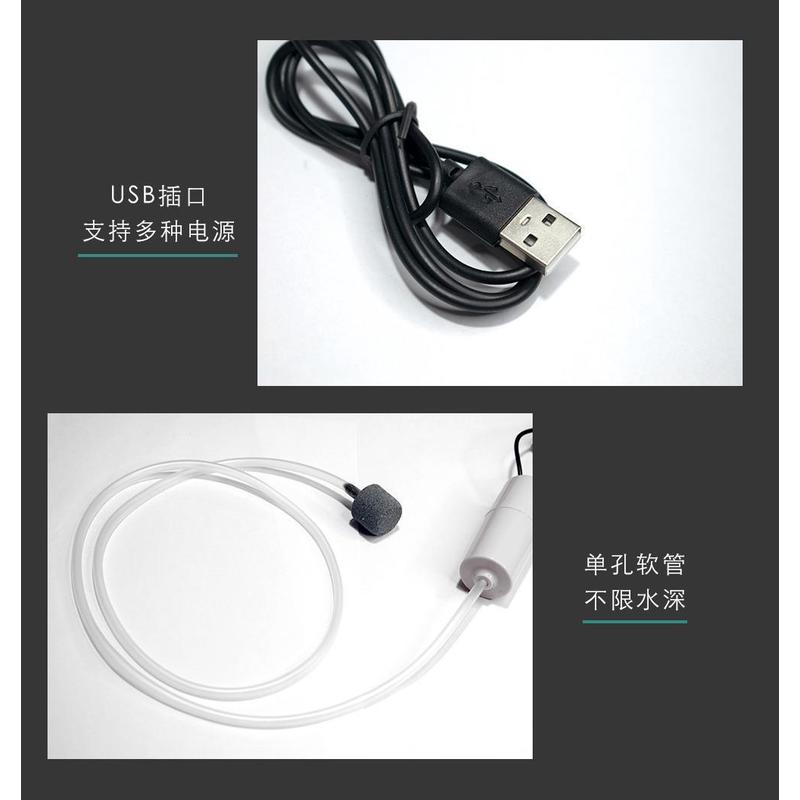 迷你小鱼缸小型氧气泵加氧增氧器家用过滤一体棒造景带充氧机制氧