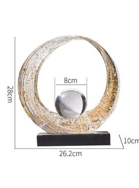 创意设计轻奢财源滚滚电视柜客厅酒柜装饰品摆件轻奢办公室高级感