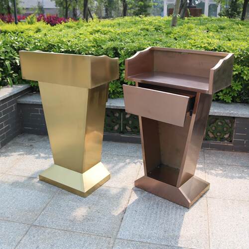 不锈钢讲台演讲台迎宾台户外物业公司登记台发言台司仪台咨客台