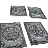 青石中式 浮雕福字祥云地雕图案丰富花岗岩年年有余地雕壁画装 饰