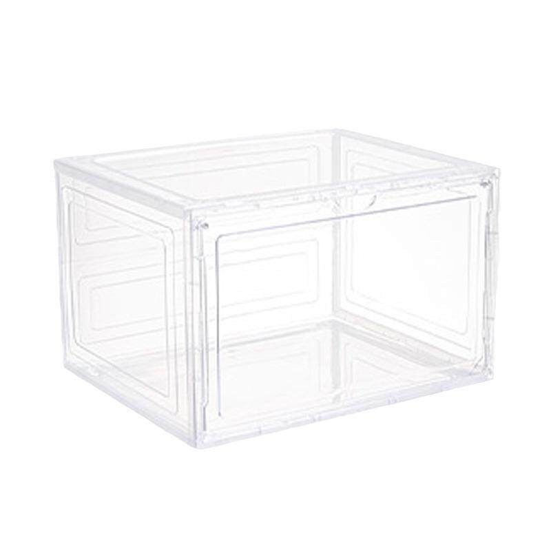 磁吸硬塑料透明鞋盒鞋子收纳盒宿舍省空间鞋架鞋柜单独抽屉式