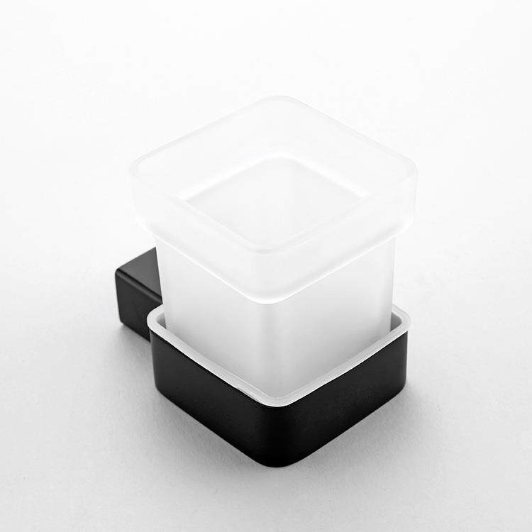 漱口杯牙刷单杯架浴室洗漱套装304不锈钢+玻璃酒店挂件直销S1103H