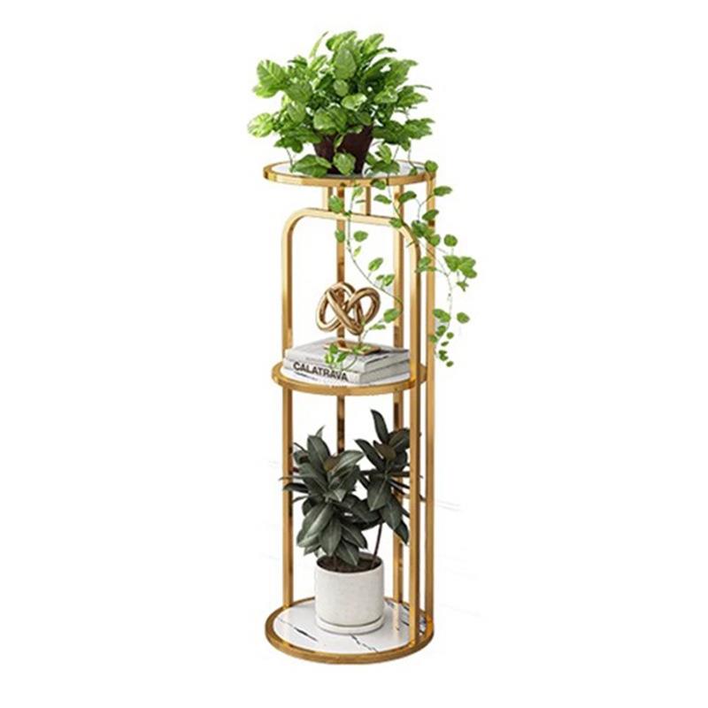 阳台铁艺花架置物架室内装饰植物盆栽摆放架客厅落地双层花架子