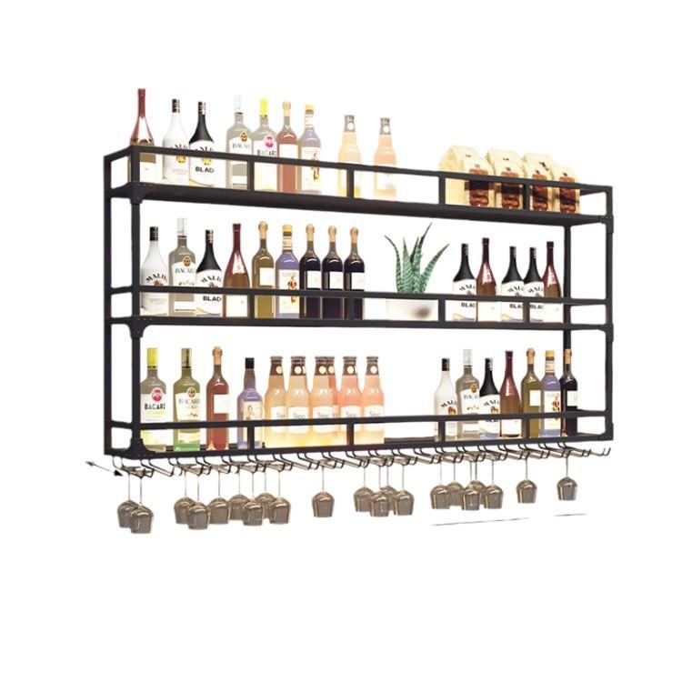 酒架壁挂式酒吧红酒展示架倒挂酒杯架墙上置物架热门酒架酒柜挂墙