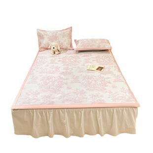 冰藤席冰丝凉席床垫三件套夏天2025新款可机洗空调软席子竹席