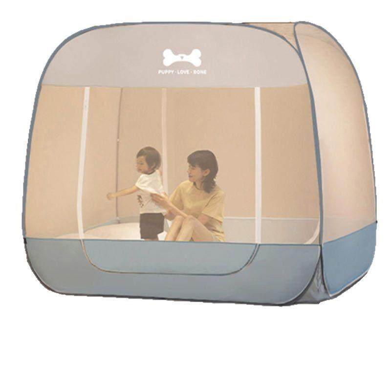 2025新款儿童折叠防掉床卧室床笠款蒙古包加高蚊帐免安装防摔蚊帐,床上用品,蚊帐,淘宝优惠券,粉丝福利购,淘宝优惠卷