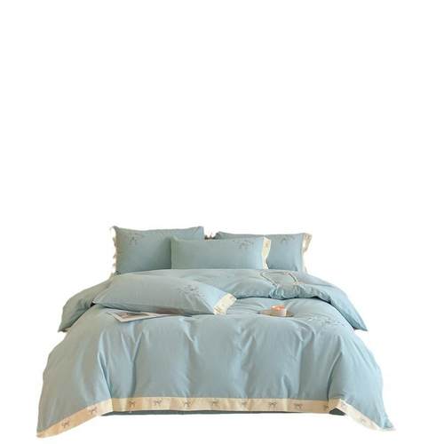 秋冬新款100支活性全棉加厚磨毛速暖全棉被套四件套床上用品