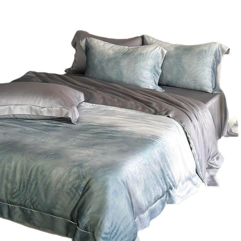 数码印花100S兰精天丝夏季丝滑裸睡四件套被套床单高端大气款,床上用品,床品套件/四件套/多件套,淘宝优惠券,粉丝福利购,淘宝优惠卷