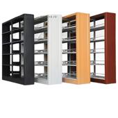 图书馆书架钢制书店学校单双面资料架阅览室档案架铁架铁皮图书柜