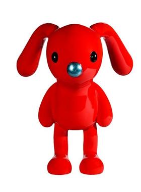 创意红色长耳兔摆件现代艺术玄关客厅卧室书房网红装饰