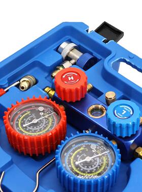 R134R22R410R600空调加氟仪表套装适合制冷剂加氟表歧管压力计