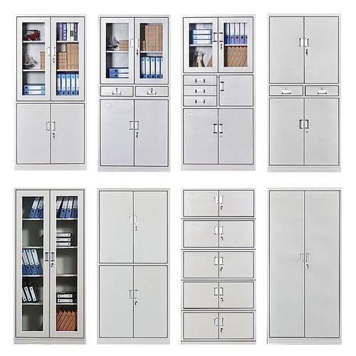 钢制办公柜矮柜铁皮文件柜档案资料柜财务凭证柜带锁储物柜更衣柜