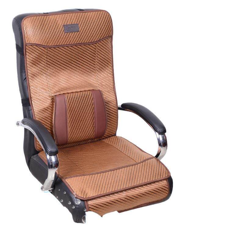 布兜亚麻椅垫四季通用老板椅坐垫加厚防滑连靠背办公室椅垫椅套