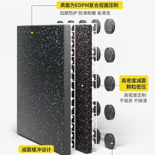 一米健身房橡胶地垫子减震垫子力量区隔音地板杠铃哑铃垫运动地胶