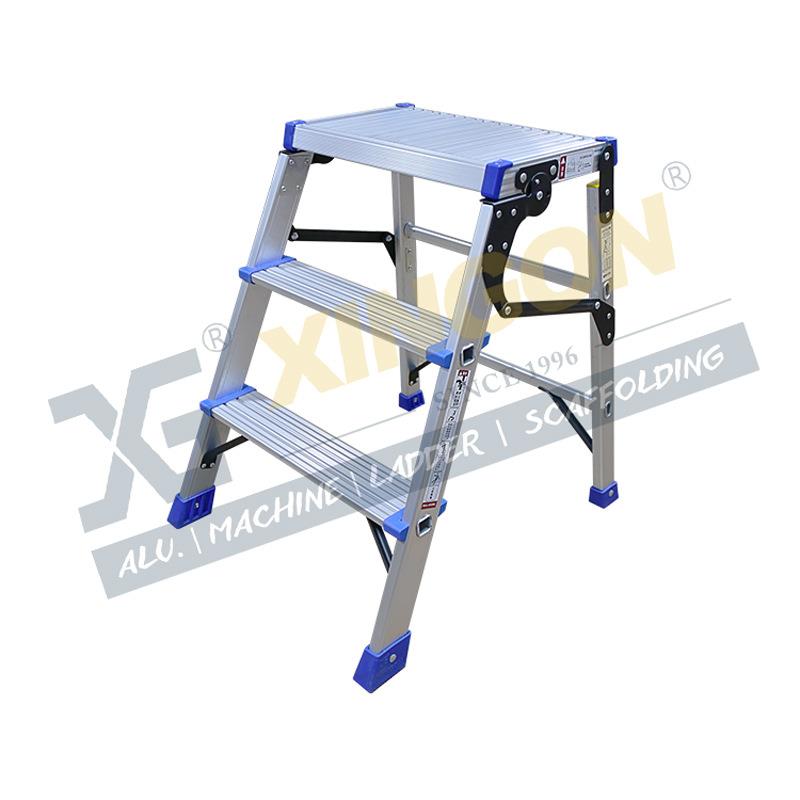 XG-318兴光铝合金折叠马凳踏台梯便携装修伸缩多功能洗车工作平台