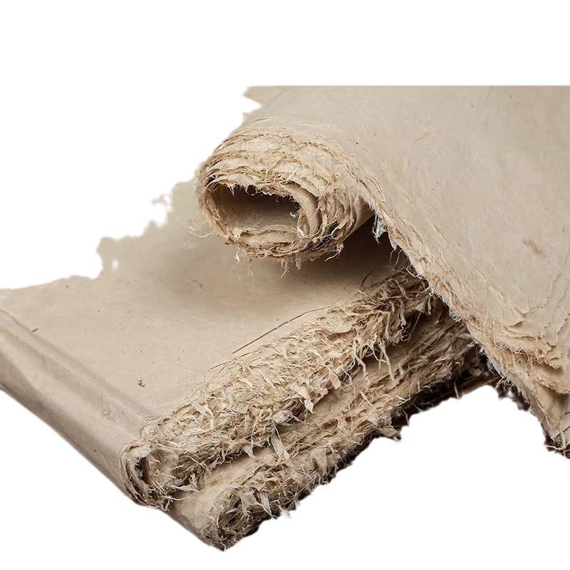 古法手工制作构树皮纸画展宣纸书画创作用收藏西和麻纸作品毛边纸