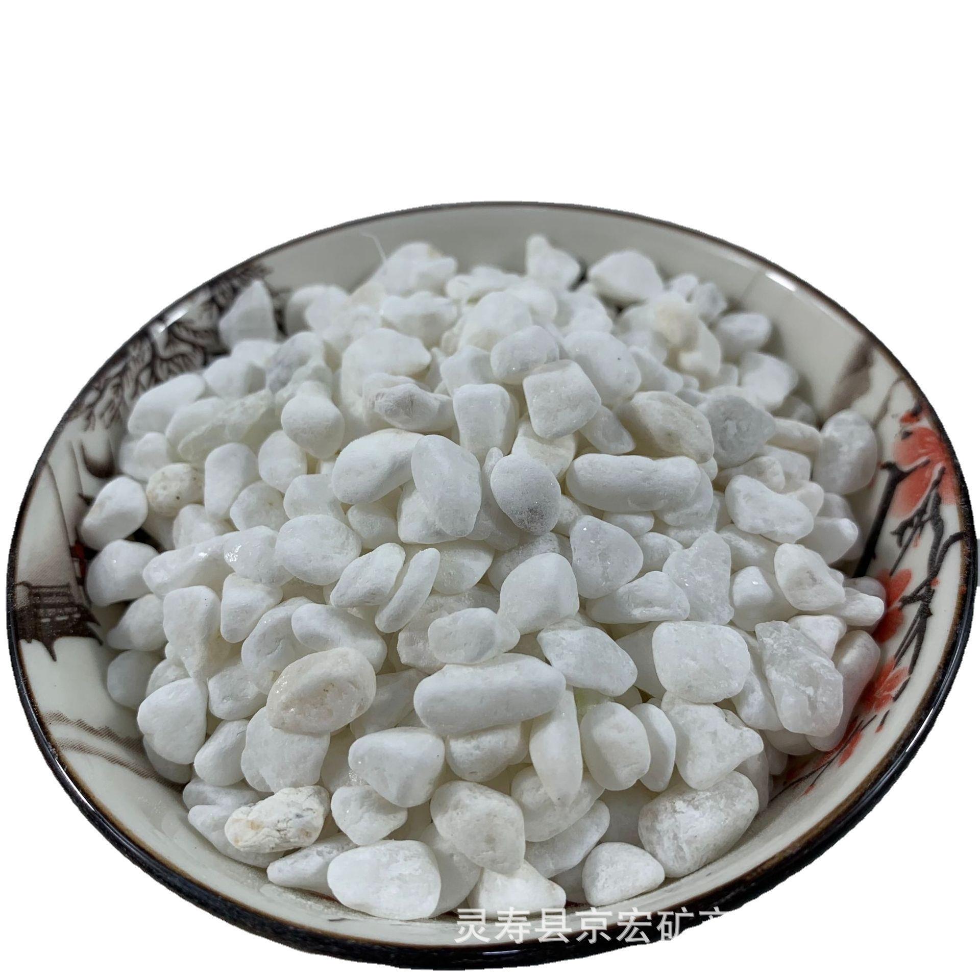 白色卵石白色砾石白石子枯山水造景白卵石庭院铺面用白石子
