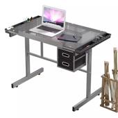 玻璃款 绘图桌美术书画绘画画图画案美术制图设计师书桌工作台桌子