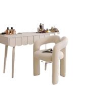 奶油梳妆网红椅子设计师现代简约家用餐椅美甲卧室靠背轻奢化妆凳