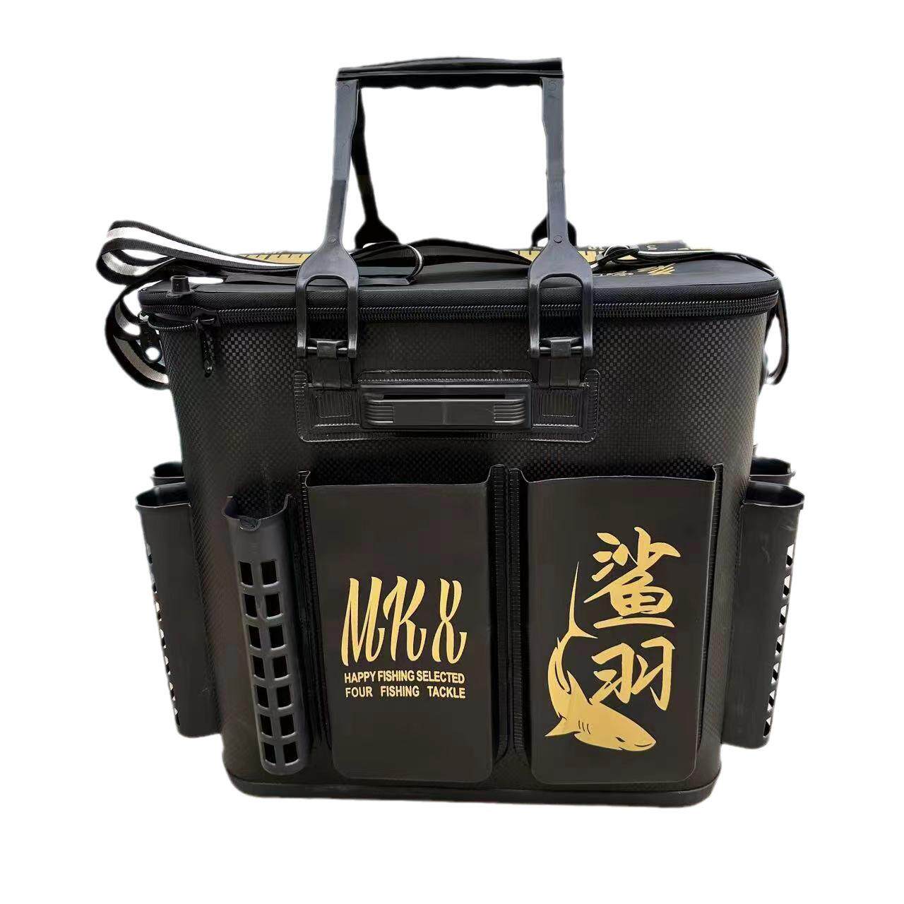 鱼桶钓鱼桶双肩活鱼箱折叠水桶鱼护桶钓鱼拉车可挂加厚渔具
