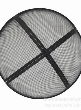 圆形户外烧烤桌网罩铁艺可拆装火盆网盖烧烤炉取暖炉碳炉网罩