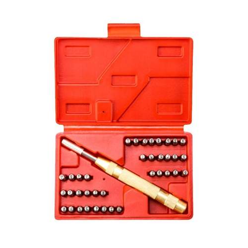 钢字母38PC字母冲数字字母印花冲皮革钢印DI皮雕工具