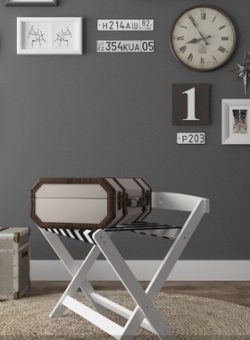 酒店家具实木行李架宾馆卧室放衣服的架子家用折叠客房落地置物架