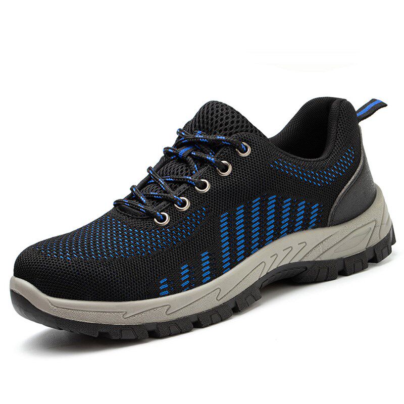 劳保鞋男款夏季透气防臭轻便钢头带钢板防砸防刺穿电工绝缘工作鞋