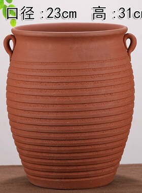 复古土陶素烧红陶多肉花盆老桩法师三角梅绿植透气吸水陶罐包邮