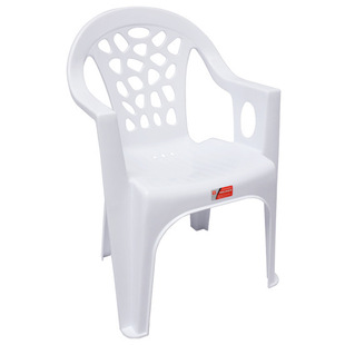 大排档烧烤带靠背扶手的宵夜塑料椅子餐椅成人加厚凳夜市坐高43cm