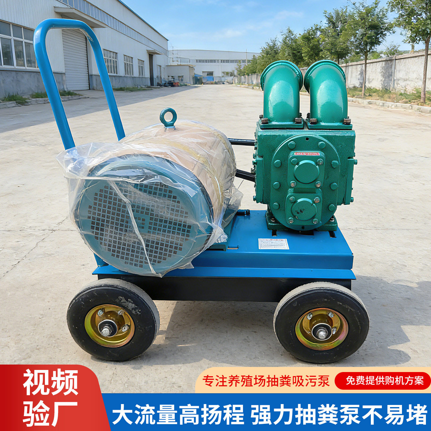 养殖场抽粪专用60方泵加大口径不易堵塞吸污泵升级双清理口抽粪泵