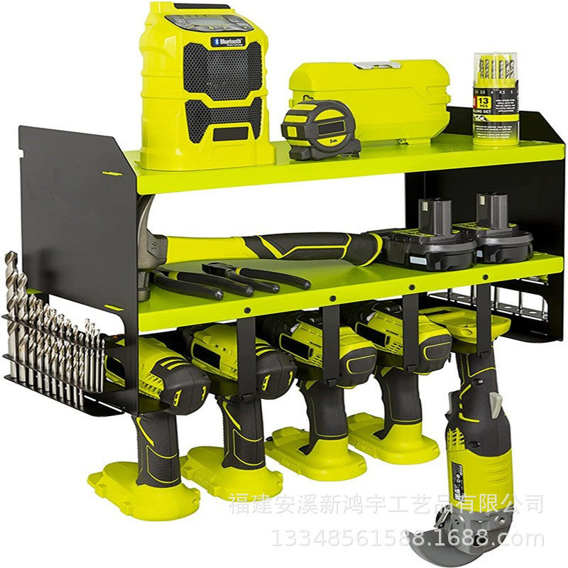 定制手电钻螺丝刀工具架壁挂式充电钻收纳架车库工具储物架置物架