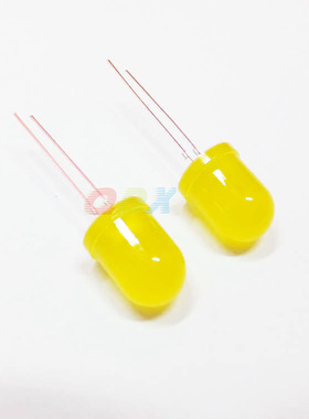 f8黄发黄光8mm黄光黄色指示灯长脚黄灯直插led灯珠发光二极管