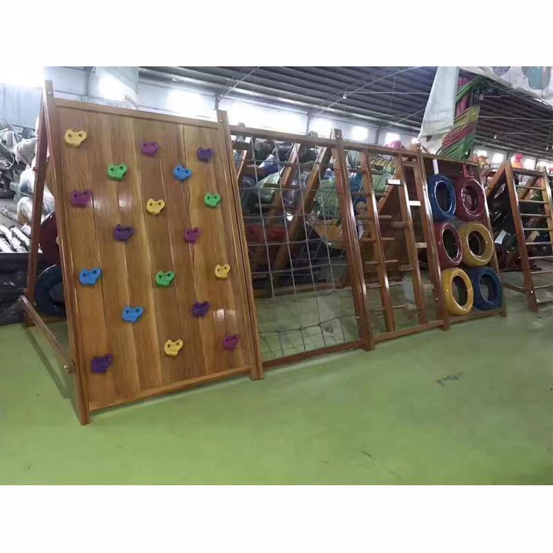 户外幼儿园玩具攀爬架儿童室外大型游乐设施游乐场设备木质攀岩墙