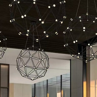 星火之球传承精湛工艺星光灯典雅范灯酒店大堂灯复式楼梯灯别墅灯