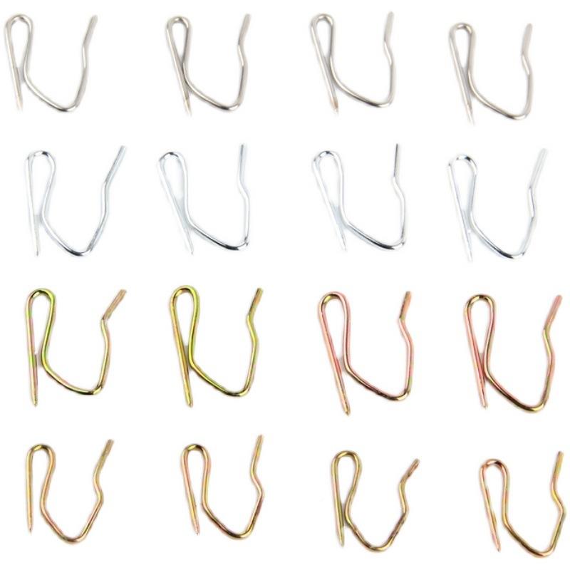 热销款窗帘钩彩小金钩窗帘布钢带钩子S不锈挂钩电镀五不易窗帘S钩