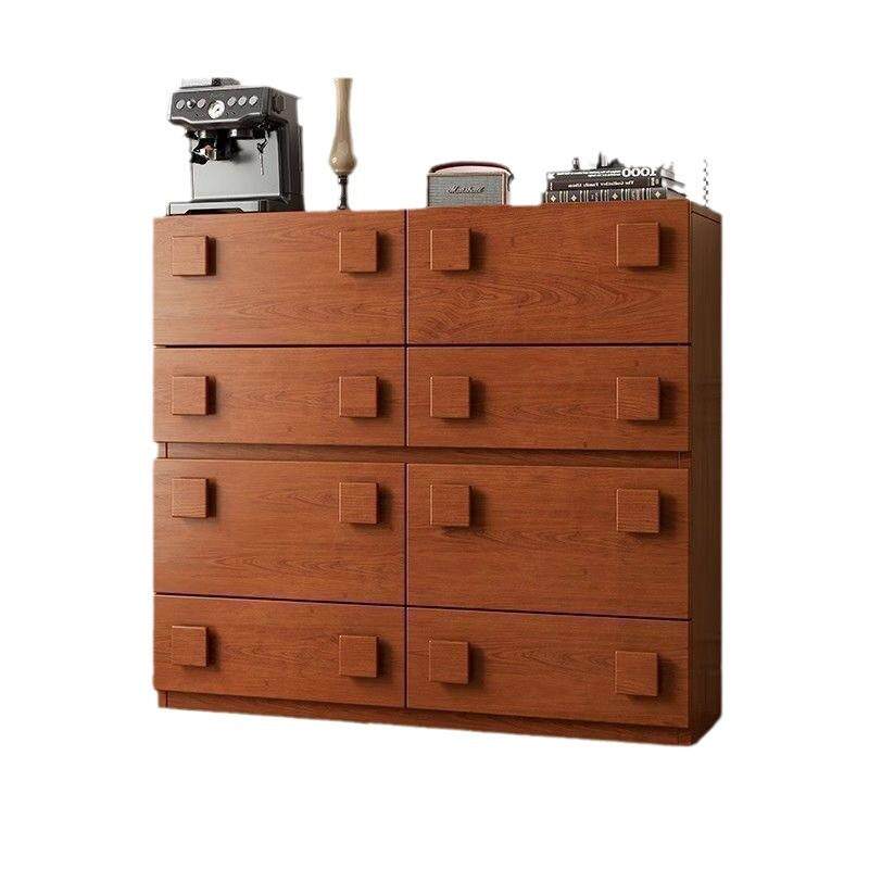 中古风实木斗柜复古餐边柜客厅储物柜卧室床头落地卡门柜电视柜