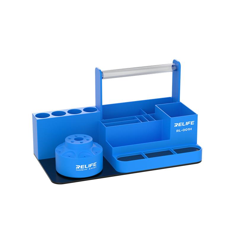 RL-001H手机零件螺丝刀收纳盒配件归置收纳架多功能旋转收纳