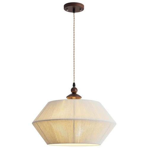 侘寂风复古编织布艺卧室吊灯日式客厅中古实木禅意餐厅灯具