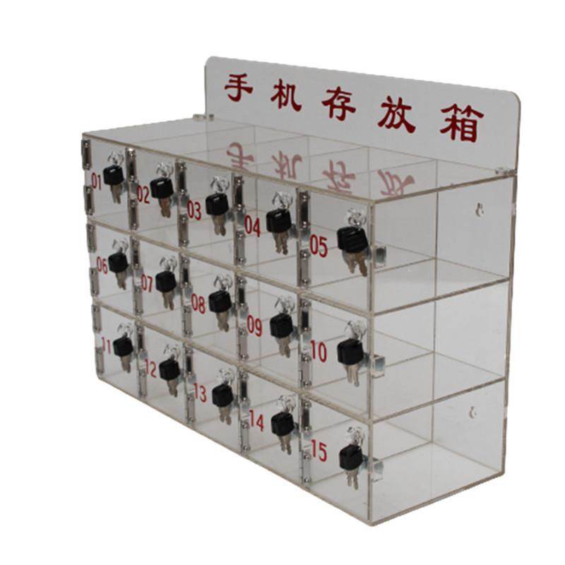亚克力手机存放箱透明手机保管箱带锁挂墙式火种手机收纳盒,商业/办公家具,办公储物柜,淘宝优惠券,粉丝福利购,淘宝优惠卷