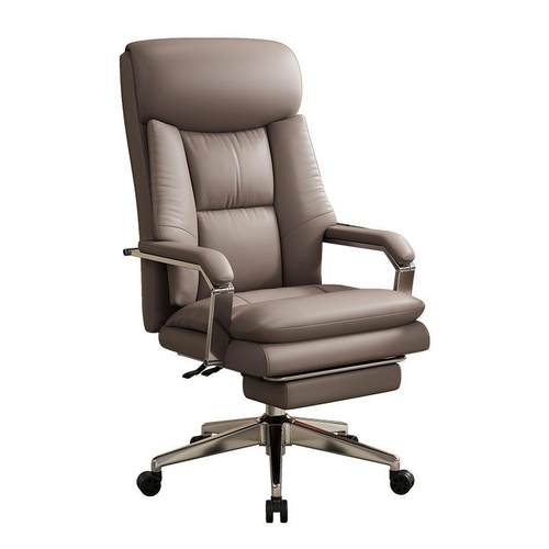 电脑椅家用真皮老板椅人体工学靠背座椅舒适久坐可躺午休办公椅子