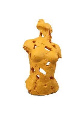 现代简约炫彩镂空半身人像雕塑摆件客厅书房玄关样板房家居装饰品