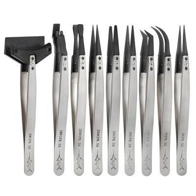 防静电塑料可换头晶圆6寸镊子电子元件维修8寸夹子精密仪器实验室