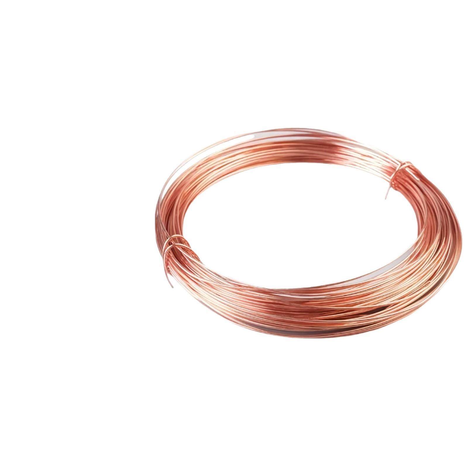 T2紫铜线光亮全硬弹簧裸铜线扁线方线软无氧铜线0.3mm-6mm红铜丝