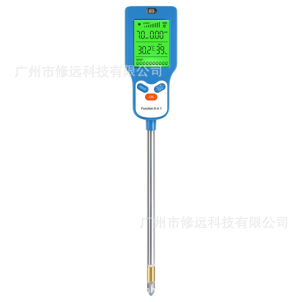 土六合一壤检H仪P温湿度肥力检测盆栽花园种植业土壤测测试仪