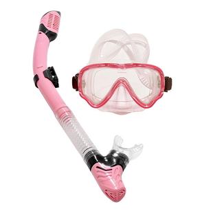 潜水面罩护鼻一体浮潜装备全干式呼吸管浮潜大框高清泳镜套装