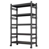 围栏厨房置物架落地多层微波炉架收纳架子烤箱锅调料架货架储物